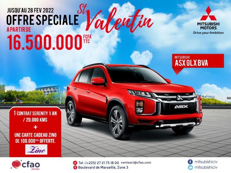 Offre Spéciale : ASX à partir de 16.500.000 FCFA TTC + carte cadeau ZINO de 100.000 FCFA
